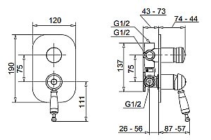 Смеситель 4-х позиционный Migliore Oxford ML.OXF-6332.BI бронза купить в интернет-магазине сантехники Sanbest