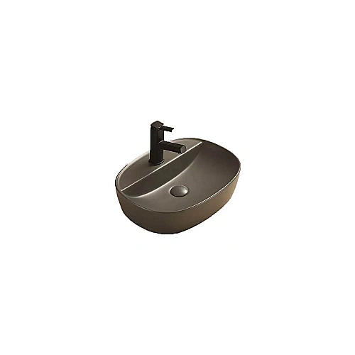 Раковина накладная CeramaLux NC 50,5 78239XMDH-2 серая купить в интернет-магазине Sanbest