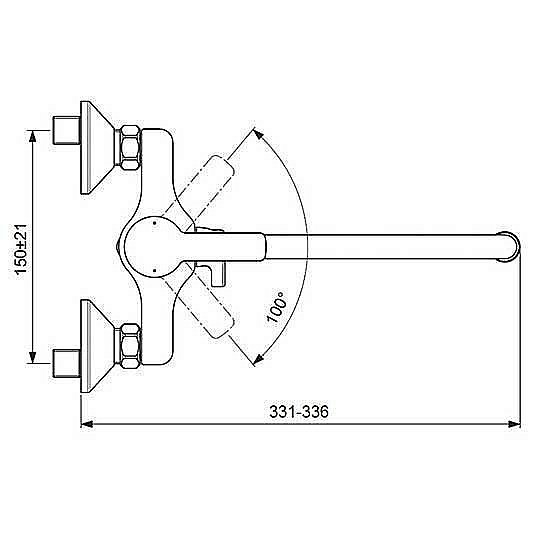 Смеситель для ванны Vidima Uno BA239AA купить в интернет-магазине сантехники Sanbest