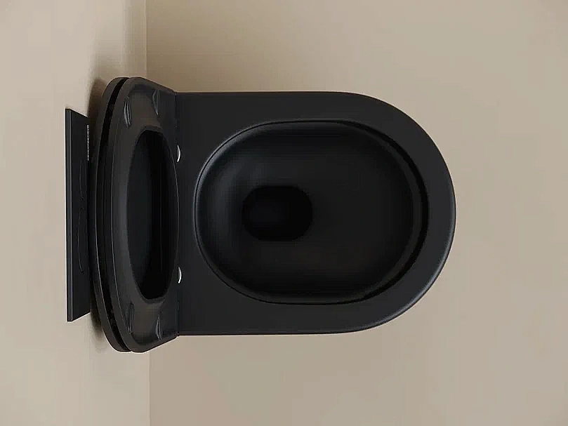 Унитаз подвесной Ceramica Nova UP CN4007MB безободковый, с крышкой микролифт, слив-торнадо, черный матовый купить в интернет-магазине Sanbest