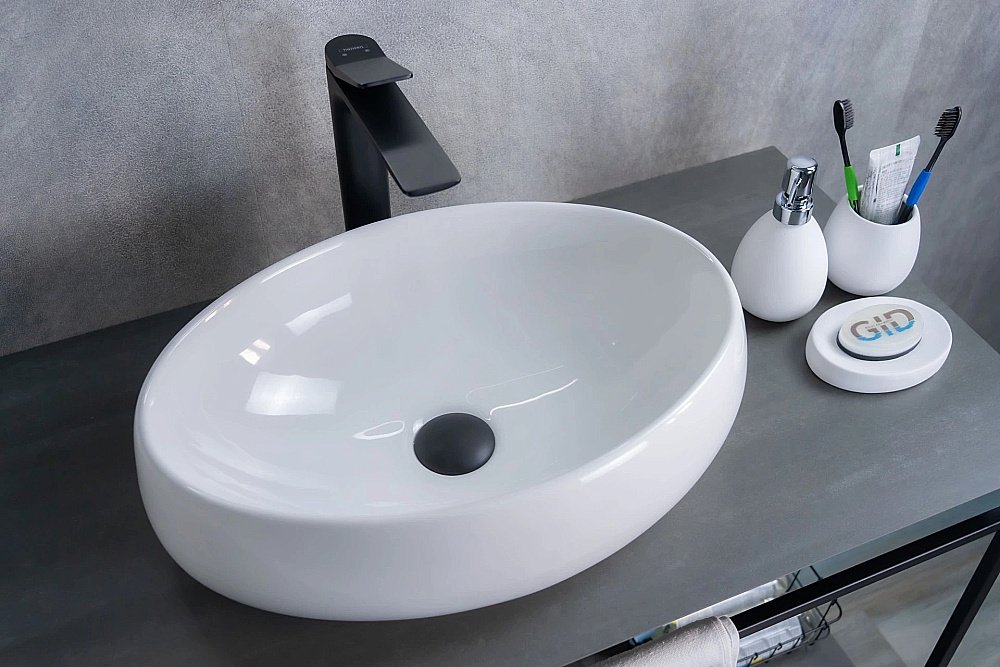 Раковина накладная Gid Lago 48 N9030b 51115 белая купить в интернет-магазине Sanbest