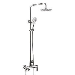 Душевая система Melana Paola Hi-tech F610605 купить в интернет-магазине сантехники Sanbest