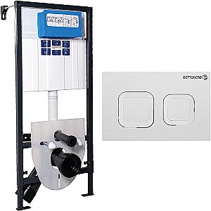 Инсталляция для унитаза Pestan Sava Fix Slim SET40006470 кнопка белая глянцевая купить в интернет-магазине сантехники Sanbest