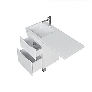 Тумба с раковиной Grossman Вилар 110 белая для ванной в интернет-магазине Sanbest