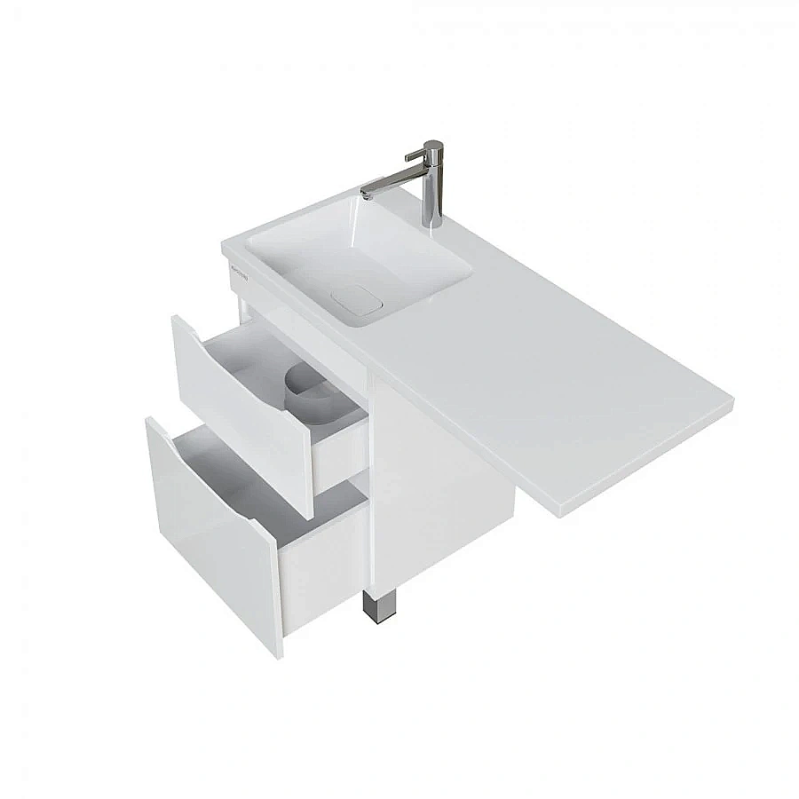 Тумба с раковиной Grossman Вилар 110 белая для ванной в интернет-магазине Sanbest