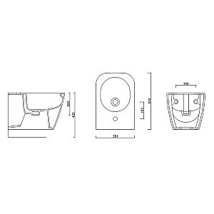 Биде подвесное Gural Vit NOVA NO02BDE00 купить в интернет-магазине Sanbest