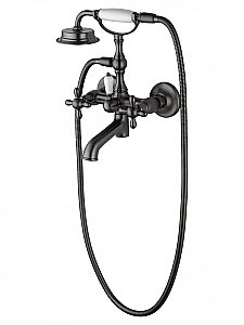 Смеситель для ванны с душем WONZON & WOGHAND RETRO, Темный графит (WW-88639020-BGM) купить в интернет-магазине сантехники Sanbest