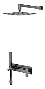 Душевая система Boheme Qubic 474-GM оружейная сталь матовая купить в интернет-магазине сантехники Sanbest