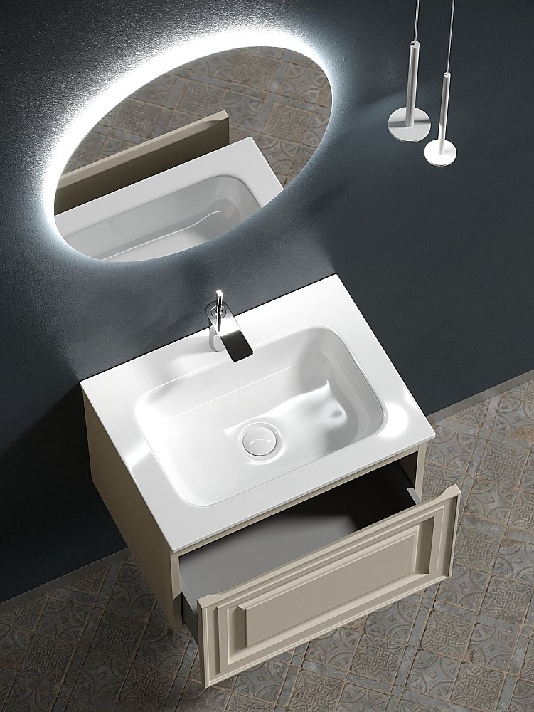 Тумба с раковиной Sancos Very VR60CE 60 Beige Soft для ванной в интернет-магазине Sanbest