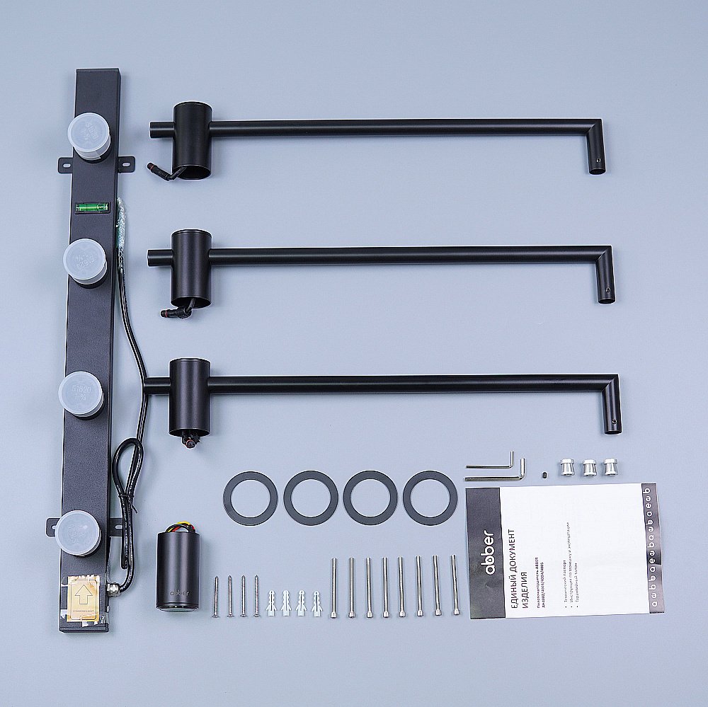 Полотенцесушитель электрический ABBER Charme AH4003MB черный матовый купить в интернет-магазине сантехники Sanbest