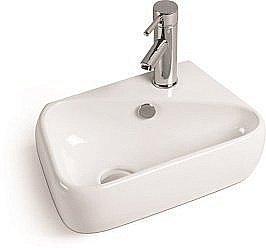 Раковина накладная SantiLine 45 SL-2017 белая купить в интернет-магазине Sanbest