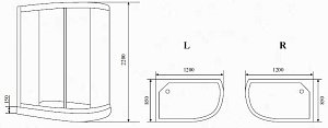 Душевая кабина Timo T 1102 120x85 купить в интернет-магазине Sanbest