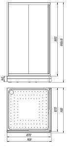 Душевой уголок Радомир Дрим 110 стекло матовое/профиль белый купить в интернет-магазине Sanbest