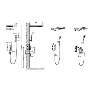 Душевая система Timo Petruma SX-5079/03SM черная матовая купить в интернет-магазине сантехники Sanbest