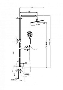 Душевая система BelBagno ANCONA-DOC2FD-CRM купить в интернет-магазине сантехники Sanbest