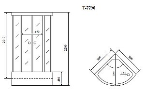 Душевая кабина Timo LUX T 7790 90x90 купить в интернет-магазине Sanbest