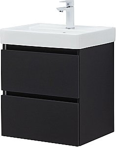 Тумба с раковиной Aquanet Вега 2.0 337952/301802 50 черный для ванной в интернет-магазине Sanbest