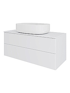 Тумба с раковиной Orange Otto 100 Ot-100TuMDF+B08-600W белая глянцевая для ванной в интернет-магазине Sanbest