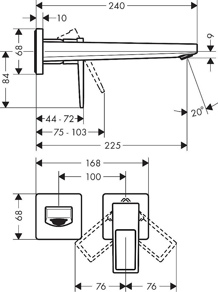 Смеситель для раковины Hansgrohe Metropol 74526000 купить в интернет-магазине сантехники Sanbest
