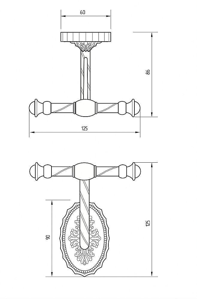 Крючок Migliore Edera ML.EDR-60.309.DO золото купить в интернет-магазине сантехники Sanbest
