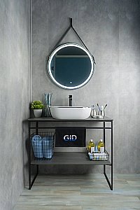 Раковина накладная Gid 50 D1302H011 53305 белая, хром купить в интернет-магазине Sanbest