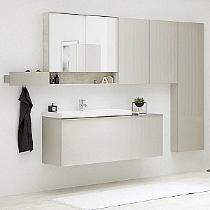 Шкаф-пенал Geberit Acanto 500.637.JL.2 45 бежевый для ванной в интернет-магазине сантехники Sanbest