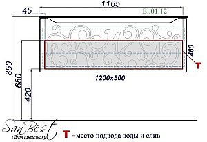 Тумба с раковиной Clarberg Elegance 120 для ванной в интернет-магазине Sanbest