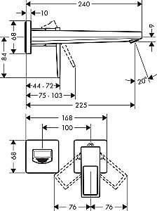 Смеситель для раковины Hansgrohe Metropol 74526000 купить в интернет-магазине сантехники Sanbest