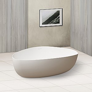 Ванна из искусственного камня ABBER Stein AS9608 180х130 белая матовая купить в интернет-магазине Sanbest