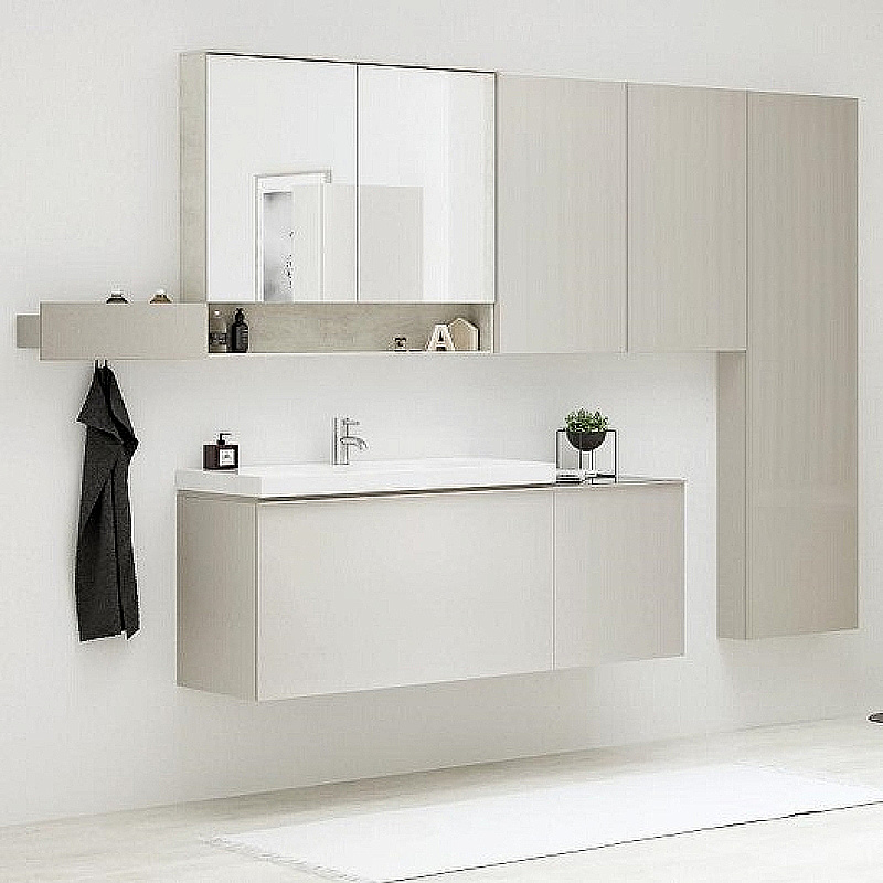 Шкаф-пенал Geberit Acanto 500.637.JL.2 45 бежевый для ванной в интернет-магазине сантехники Sanbest