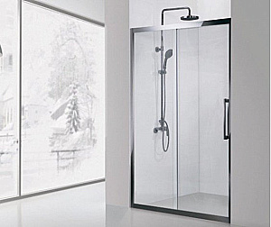 Душевая дверь Aquanet Delta NPE6121 120 стекло прозрачное/профиль хром купить в интернет-магазине Sanbest