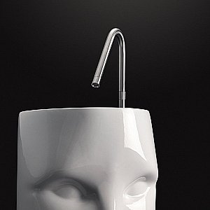 Раковина напольная Kerasan Artwork Moloco 45 474001bi*0 белая купить в интернет-магазине Sanbest