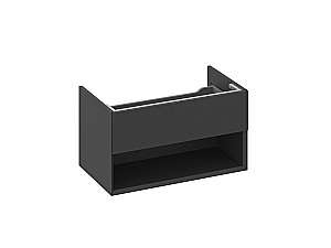 Тумба с раковиной Ravak LITE SD 80 X000001862/XJX01280005 черная матовая для ванной в интернет-магазине Sanbest