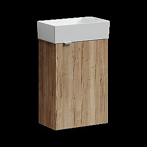 Тумба с раковиной Sancos Mini MN35EG дуб галифакс для ванной в интернет-магазине Sanbest