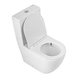 Унитаз-компакт напольный BelBagno Sfera-Tor BB2141CP-TOR/SC+BB2141T белый, безободковый, с крышкой микролифт, с бачком, слив-торнадо купить в интернет-магазине Sanbest