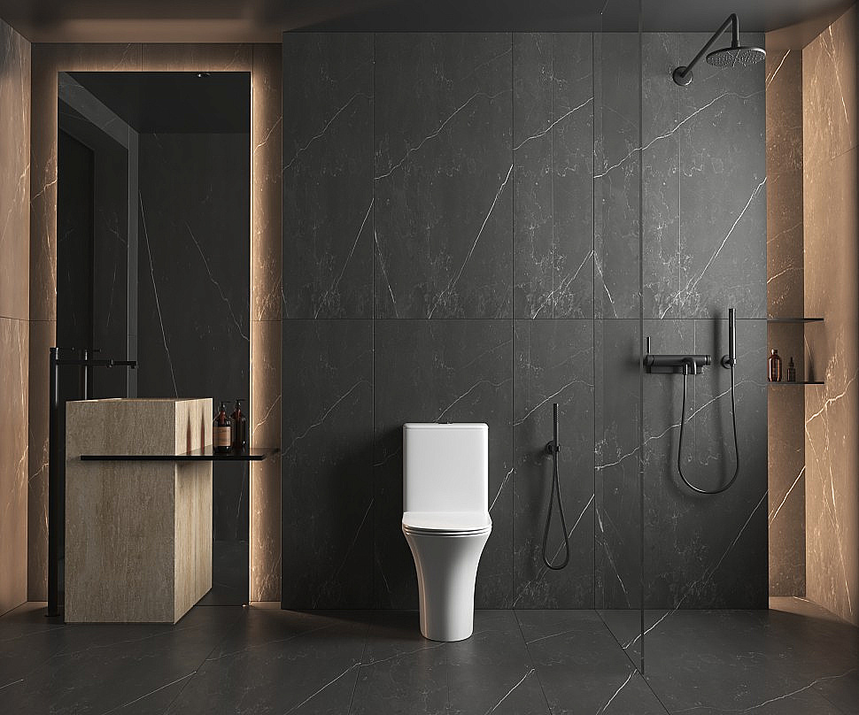 Унитаз CeramaLux TR1217A безободковый, с бачком, с крышкой микролифт, белый купить в интернет-магазине Sanbest