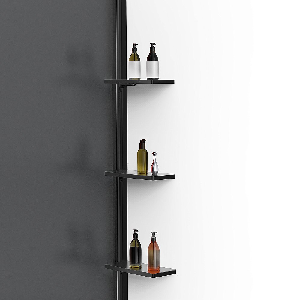 Душевая перегородка Vincea Walk-In VSW-1HWS900GFB 90 профиль черный матовый/стекло матовое тонированное купить в интернет-магазине Sanbest