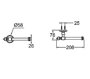 Держатели для туалетной бумаги Jacob Delafon CLEO 1889 E27312-CP хром купить в интернет-магазине сантехники Sanbest