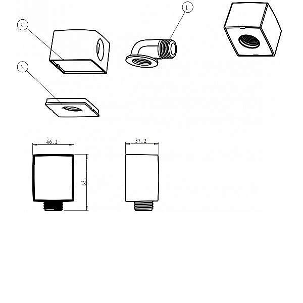 Смеситель для душа Aquanet STATIC 1.06 257149 хром купить в интернет-магазине сантехники Sanbest