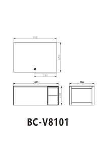 Мебель для ванной Orans BC-V8101 100 White для ванной в интернет-магазине Sanbest