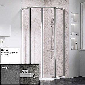 Душевой уголок Ravak SUPERNOVA SKCP4 80x80 белый/Grape купить в интернет-магазине Sanbest