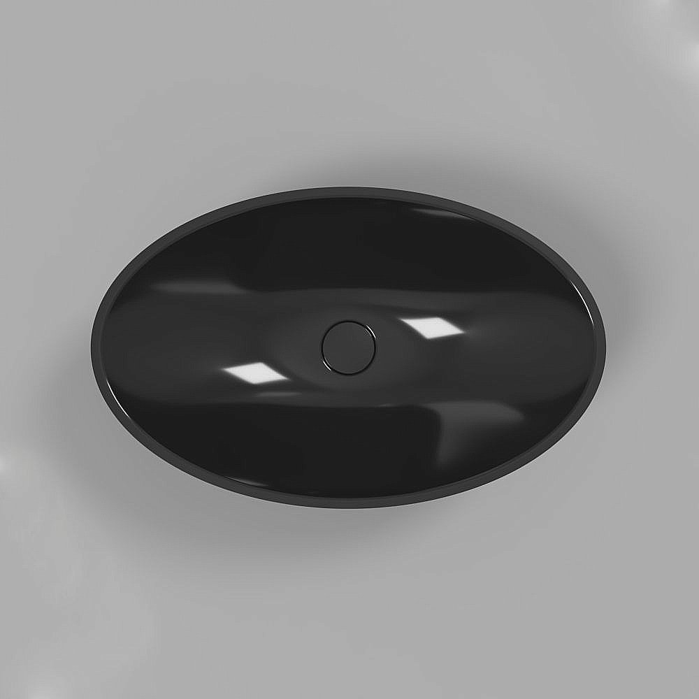 Раковина накладная WhiteCross Aquamarine 56 0715.056035.101 черная купить в интернет-магазине Sanbest