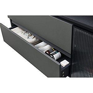 Тумба с раковиной Orans BC-2055 L 100 Dark Grey для ванной в интернет-магазине Sanbest