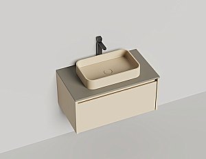 Тумба с раковиной Salini Domino 27D108 80 эмаль/гладкий фасад для ванной в интернет-магазине Sanbest