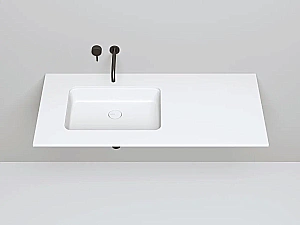 Раковина врезная снизу столешницы Salini MAREA 09 1802209M 54,5 из искусственного камня S-Stone, белая матовая купить в интернет-магазине Sanbest