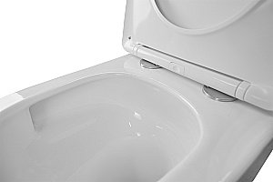 Унитаз подвесной Loranto KROSA 4551+87266 с инсталляцией, безободковый, смыв торнадо, с сиденьем микролифт, белый купить в интернет-магазине Sanbest