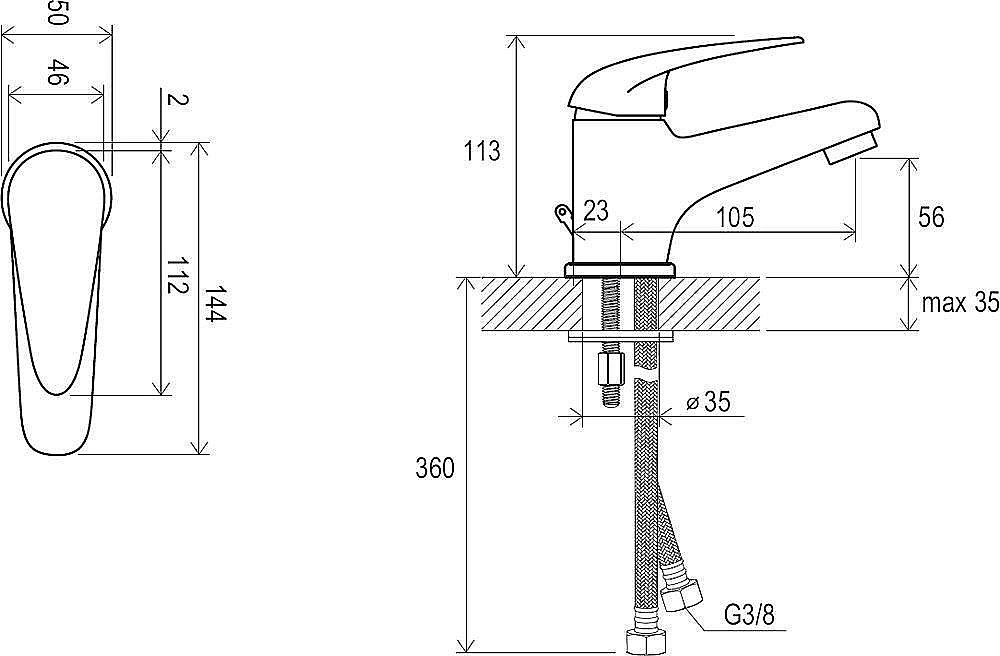 Смеситель для раковины Ravak Susan SN 012.00 купить в интернет-магазине сантехники Sanbest
