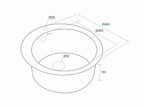 Мойка кухонная Paulmark Gelegen PM404800-GR Серая купить в интернет-магазине сантехники Sanbest