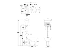 Унитаз Burlington P5-T71 CHR хром купить в интернет-магазине Sanbest