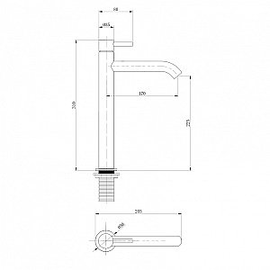 Смеситель для раковины Abber Wasser Kreis AF8111G золото матовое купить в интернет-магазине сантехники Sanbest